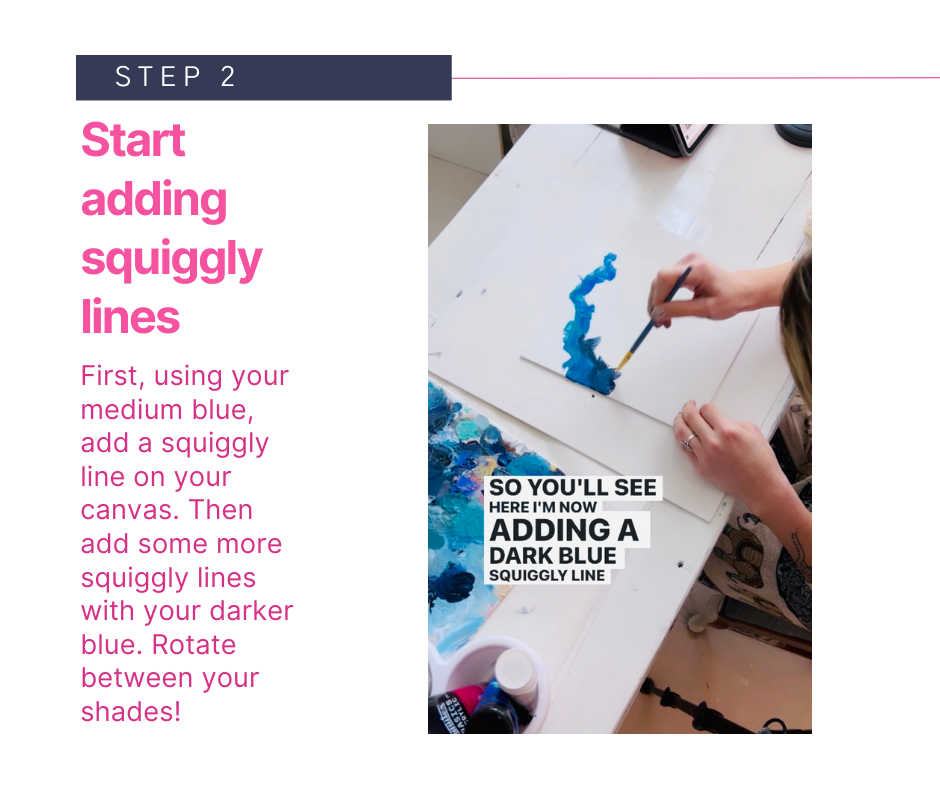 Step two for this DIY Art Project to Ease Your Anxiety 