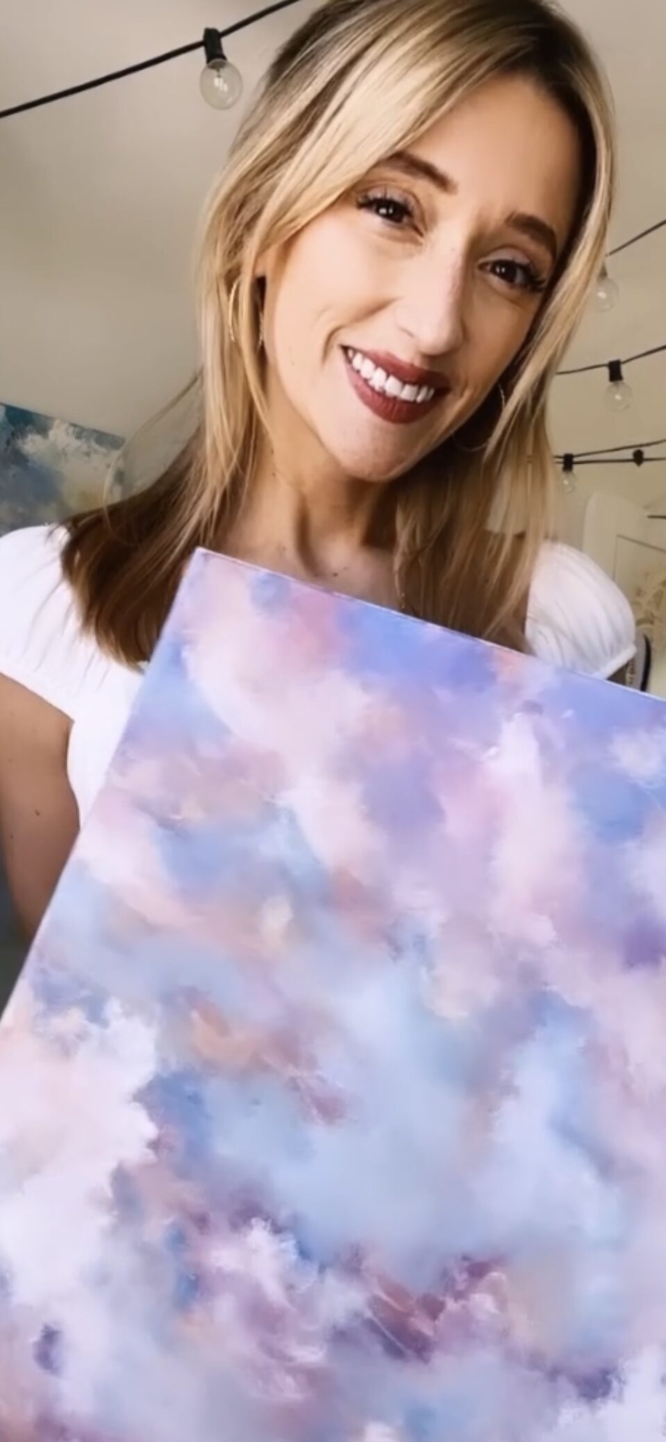 Cloud painting to help overcoming imposter syndrome for artists