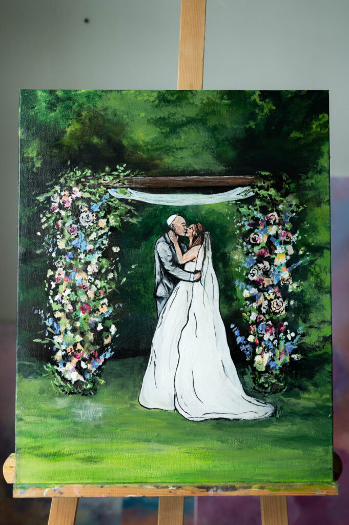 cleveland live wedding painting - ohio live wedding painter - arastasia