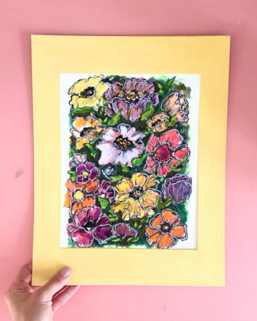 painting flowers to grieve after loss